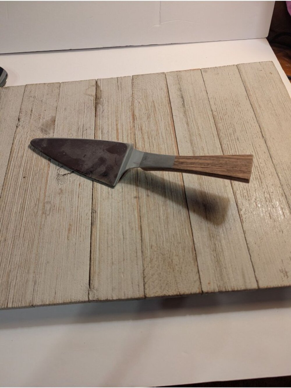 Stainless Steel Pie Serrated Spatula Server Wood Handle Unbranded Japan